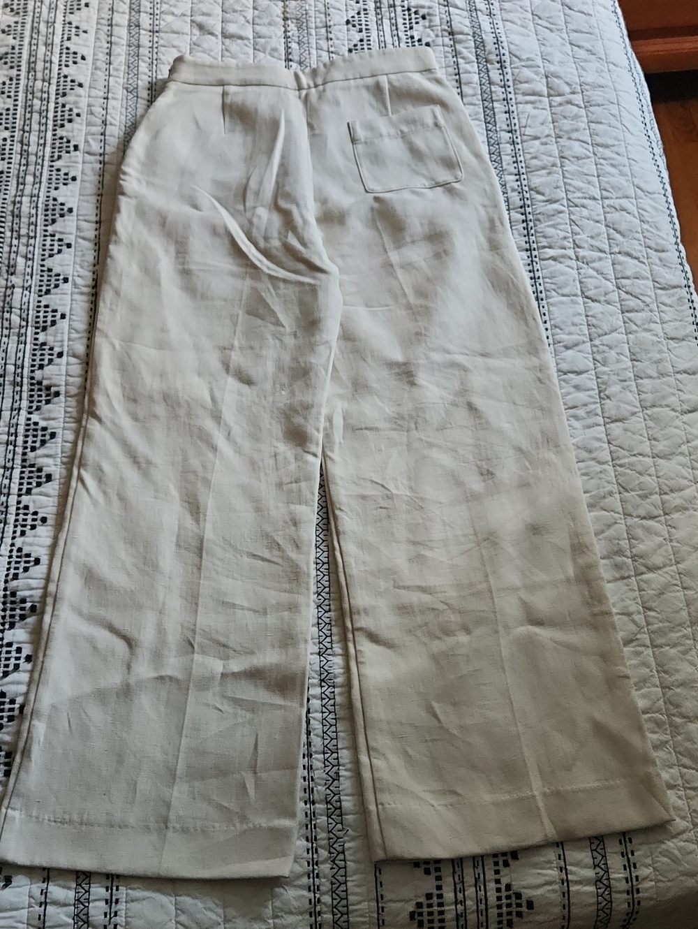 Sezane Wide Leg Pants in Cream